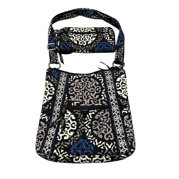 VERA BRADLEY Hipster Crossbody Shoulder Purse - Canterberry Cobalt With Wallet - Picture 1 of 10